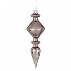 Steklena kroglica Laura, siva, 17x5,5x5,5 cm