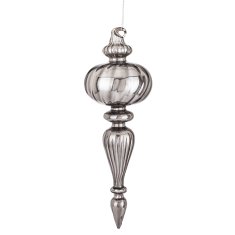 Steklena kroglica Laura, siva, 26x9x9 cm