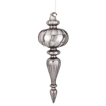 Steklena kroglica Laura, siva, 26x9x9 cm