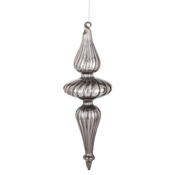 Steklena kroglica Laura, siva, 25x8x8 cm