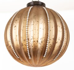 Steklena kroglica Delhi, zlata, 11x10x10 cm, vzorec 2