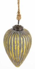 Steklena kroglica Delhi, zlato-siva, 13x8,5x8,5 cm, vzorec 2
