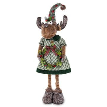 Večbarvna tekstilna figurica severnega jelena 80x30x20 cm vzorec 2