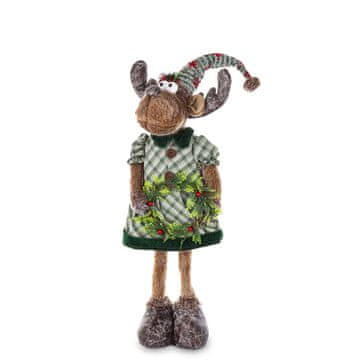 Večbarvna tekstilna figurica severnega jelena 65x26x15 cm vzorec 2