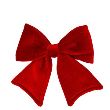 Rdeča tekstilna pentlja 20x22x3 cm