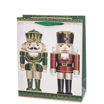 Božična papirnata vrečka, večbarvna, 32x26x12 cm, vzorec 5