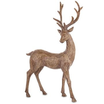 Rjava plastična figurica jelena 46x10x28