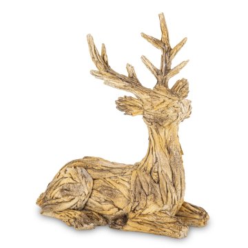 Rjava plastična figurica jelena 36x31x16