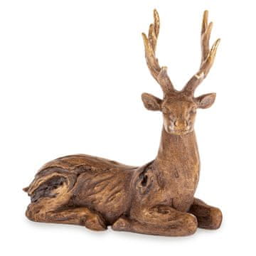 Rjava plastična figurica jelena 22x22x9cm