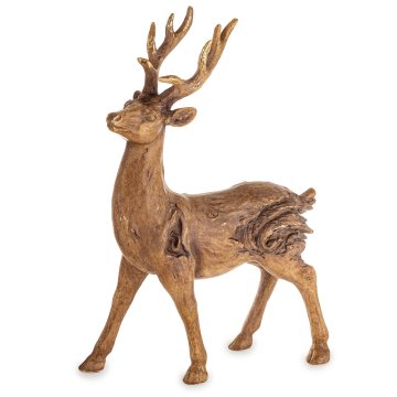 Rjava plastična figurica jelena 32x22x9cm