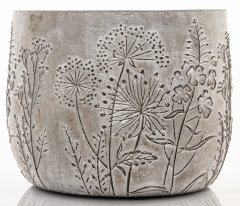 Cyrus Stone Floral siva 11x14x14cm