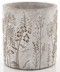 Cyrus Stone Floral siva 14x13x13cm