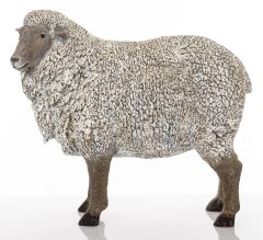 Vrtna figura Figurica ovce Vrtne figure bele barve 26x28x11