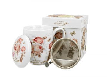 Vrček z infuzerjem Secesja 380ml Porcelanasta roža 380 ml 11,5x10,5x10,5