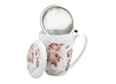 Vrček z infuzerjem Secesja 380ml Porcelanasta roža 380 ml 11,5x10,5x10,5