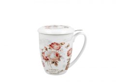 Vrček z infuzerjem Secesja 380ml Porcelanasta roža 380 ml 11,5x10,5x10,5