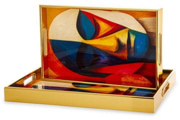 Komplet 2 okrasnih pladnjev Tulum 4x45x324x40x25