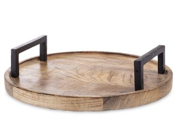 Dekorativni pladenj Wood Collection rjav 7x30x30cm