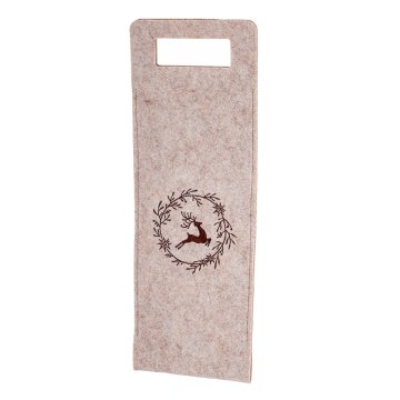 Darilna vrečka iz bež filca 40x14,5x0,5 cm