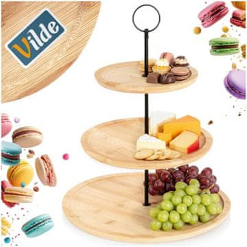 Vilde 3-NADSTROPNI BAMBUSOV KROŽNIK ZA TORTE IN PRIGRIZKE 139453