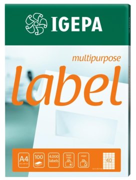 Igepa ND39_256795 ETIKETA 70X50 8 IGP LAB PUD O