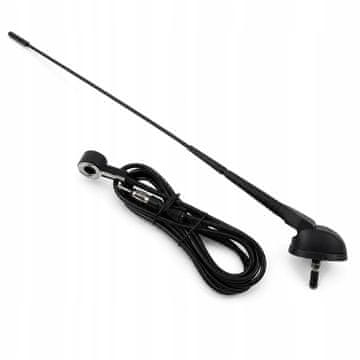 Carcommerce Avto antena, nastavljiv drog, palica, 40 cm, kabel, 190 cm