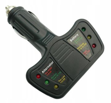 Carcommerce Elektronski LED tester avtomobilskih akumulatorjev in alternatorjev 12V preko vtičnice
