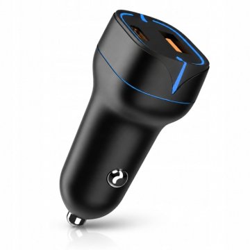 Carcommerce Avtomobilski polnilnik za vtičnico za vžigalnik USB-C PD QC 3.0 3A Fast