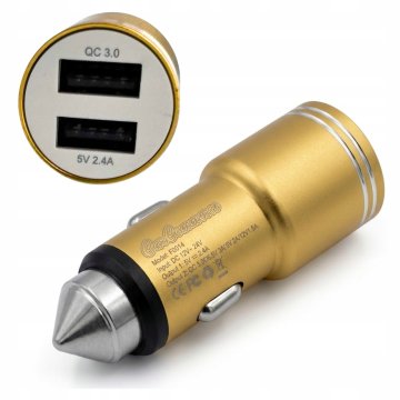 Carcommerce Univerzalni avtomobilski polnilnik za telefone 2x USB 30W QC 3.0