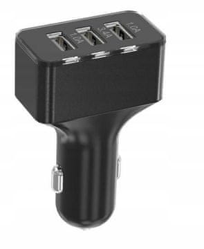 Carcommerce Avtomobilski polnilnik 3x USB 3,4A 12/24V