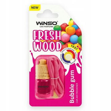 IN Steklenička dišave za avto Fresh Wood Bubble Gum z lesom