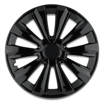 Carcommerce Univerzalni avtomobilski pokrovi za platišča Delta Black, črni 16