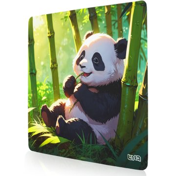 TILT Podloga za miško Panda in Tasty iz bambusa 30x30