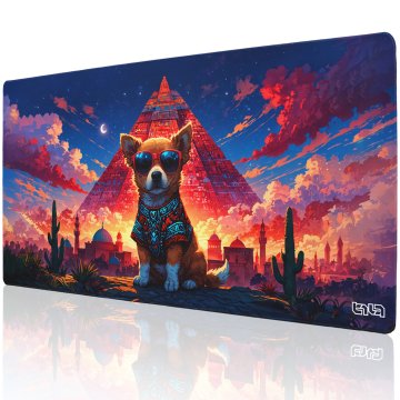 TILT Podloga za miško Corgi and Pyramid 100x50