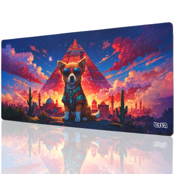TILT Podloga za miško Corgi and Pyramid 90x40