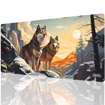 TILT Podloga za miško Wolf Lands 90x40