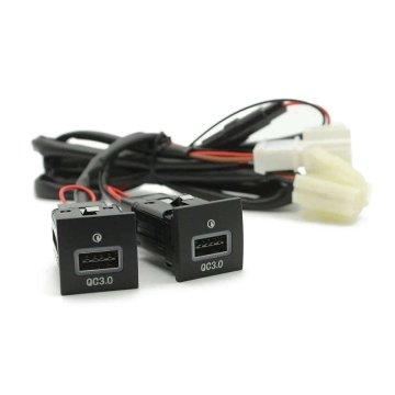 KJB Vgradni avtomobilski USB polnilnik 12/24 V, dvojni USB-A