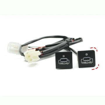 KJB Vgradni avtomobilski USB polnilnik 12/24 V, dvojni USB-C PD