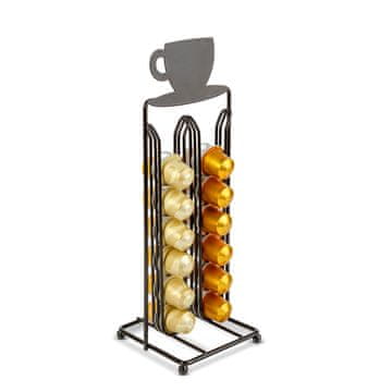 bewello Kovinsko stojalo za 28 kapsul Nespresso 125 x 115 x 340mm črno