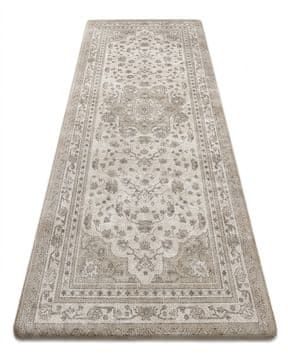 Kuhinjska preproga Vintage boho bež antidrsna 10 mm 60 x 150 cm z peno s spominom oblike in vodoodporno površino za kuhinjo pralnico in delovna mesta doma, primerna za ploščice les keramiko marmor