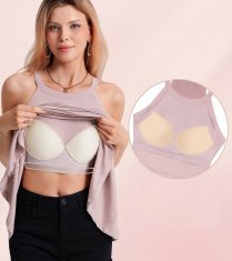 Ženska letna mini obleka z vgrajenim nedrčkom Halterneck A-line brez rokavov Elegantna Udobna Zračna Lahka Roza S za vsakdanje in priložnostno nošenje pomlad poletje