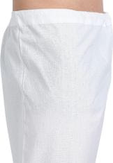 Bombažna moška pižama Kurta komplet 2 kom s vezenjem, dolga srajca in hlače z vezalko, 100% bombaž, mandarin ovratnik, dolgi rokavi, dva stranska žepa, turkizna, velikost S
