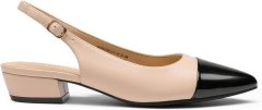 Ženski elegantni čevlji s peto 10 cm, udobni, bež, velikost 40.5 EU – zaprta konica, trak s sponko okoli gležnja, gumast podplat proti drsenju, mehak vložek, za pisarno, poroke in zmenke