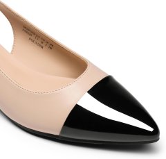 Ženski elegantni čevlji s peto 10 cm, udobni, bež, velikost 40.5 EU – zaprta konica, trak s sponko okoli gležnja, gumast podplat proti drsenju, mehak vložek, za pisarno, poroke in zmenke