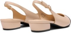 Ženski elegantni čevlji s peto 10 cm, udobni, bež, velikost 40.5 EU – zaprta konica, trak s sponko okoli gležnja, gumast podplat proti drsenju, mehak vložek, za pisarno, poroke in zmenke
