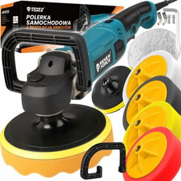 Dexxer 2600W rotacijski avtomobilski polirnik polirni stroj z regulacijo 150mm M14