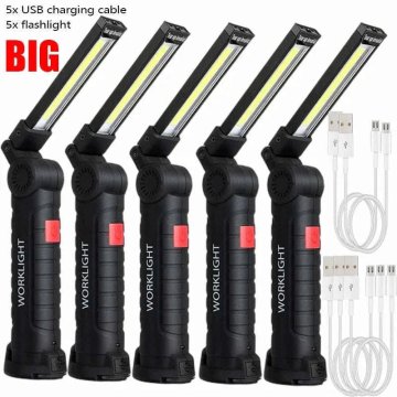 KJB Polnilne COB delovne svetilke USB, izvedba W52 Big, 5 kosov