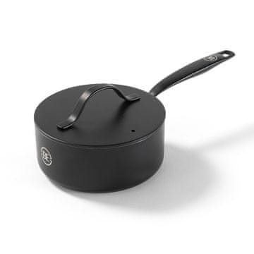 BE Living Lonec z ročajem in pokrovom Essential Black 18 cm