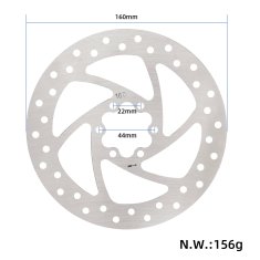 ULIP Zavorni disk 160 mm s 6 vijaki – pritrdilna krožnica 44 mm