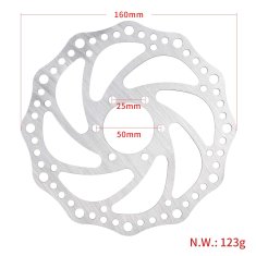 DUALTRON Zavorni disk 160 mm za Rovoron R7 – pritrdilna krožnica 50 mm